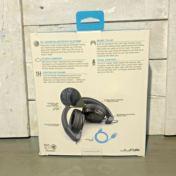 JLab Audio Studio Wireless On-Ear Headphones, New - Picture 3 of 4